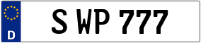Trailer License Plate